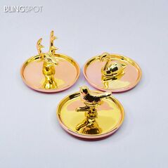 Gold Foiled Ceramic - Jewelry Dish, Jewelry Box - Trademart.pk