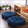 Blue Round Floor Cushion Design 114, Floor Cushions - Trademart.pk