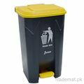 Grey Yellow Pedal Plastic Dustbin, Dustbin - Trademart.pk