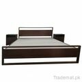 KING SIZE DOUBLE BED WOOD + MDF DARK BROWN (HD-BD-005), Double Bed - Trademart.pk