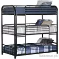 Hotel Army Triple Bunk Bed Black Red White Silver Color Metal Bunk Bed, Bunk Bed - Trademart.pk