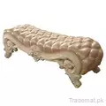Wood Carved Leather Bed Bench in Optional Furniture Color for Bedroom Furniture, Bed Benches - Trademart.pk