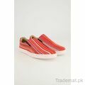 Miles Women Orange Stripped Slip-On Sneakers, Sneakers - Trademart.pk