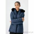 Forestblu Women Navy Hood Puffer Jacket, Women Jackets - Trademart.pk