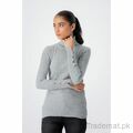 West Line Women Grey High Neck Sweater, Women Sweater - Trademart.pk