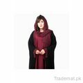 Women Solid Black & Maroon Abaya Burqa Ld40, Abayas - Trademart.pk
