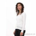 West Line Women White Fashion Bottom Sweater, Women Sweater - Trademart.pk