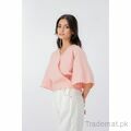 West Line Women Serial Pink Line Print Cotton Short Body Top, Womens Tops - Trademart.pk