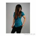 Athleisure V-Neck T-Shirt - Emerald Green, Women T-Shirts - Trademart.pk
