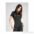Embroidered Logo T-Shirt - Black, Women T-Shirts - Trademart.pk