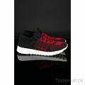 Move Men Black And Red Lightweight Sneakers, Sport Shoes - Trademart.pk