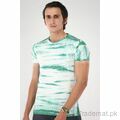 West Line Men Green Tie And Dye Cotton Tee, Men T-Shirts - Trademart.pk