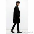 West Line Men Black Long Coat,  Blazers - Trademart.pk