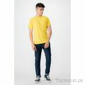 Level Men Yellow Slub 100% Cotton Tees, Men T-Shirts - Trademart.pk