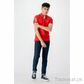 Level Men Red Tipped Polo T-Shirt, Men T-Shirts - Trademart.pk