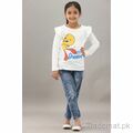 Yellow Bee Girls White T-Shirt, Girls Tops & Tees - Trademart.pk