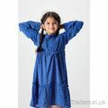 Yellow Bee Girls Blue Dress, Girls Dresses - Trademart.pk