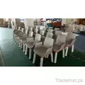 PP Plastic Shell Fabric Half Upholstery Nerd Armchair, Dining Chairs - Trademart.pk