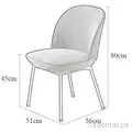Steel Base Leather or Fabric High Level Customized Dining Chair, Dining Chairs - Trademart.pk