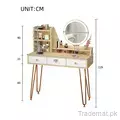Bedroom Furniture with LED Light Dressing Table Mirror with Metal Legs Modern Dresser with Mirror Drawer Dresser, Dresser - Dressing Table - Trademart.pk