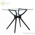 Glass Top Square Plastic Legs Outdoor Garden Dining Table, Dining Tables - Trademart.pk