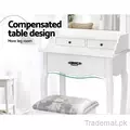 Modern Wood Corner Dressing Desk Table Storage Drawers Dresser with Mirrored Makeup, Dresser - Dressing Table - Trademart.pk