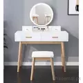 Nordic Wooden Bedroom Modern Makeup Table Dresser Table with Mirror, Dresser - Dressing Table - Trademart.pk
