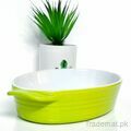 Ceramic Serving And Baking Dish - Oval - Light Green, Serving Dish - Trademart.pk