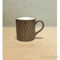 Geometric Pattern Tea Mug - Brown And Gold, Mugs - Trademart.pk