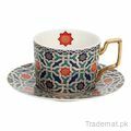 Green Crisscross Moroccan Style Coffee/Tea Cup With Saucer, Mugs - Trademart.pk