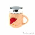 Peach Watermelon With Mirror Lid Coffee Mug, Mugs - Trademart.pk