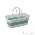 Collapsible Green White Rectangular Basket, Laundry Baskets - Trademart.pk