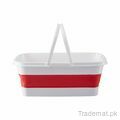 Collapsible Red White Rectangular Basket, Laundry Baskets - Trademart.pk