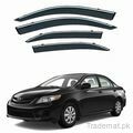 Toyota Corolla 2012 to 2014 - Black Tinted Chrome Trim Air Press - Door Window Visor - Vent Shade - Sun Guard, Air Press - Sun Visors - Trademart.pk