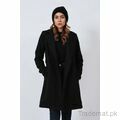 Belted Long Coat, Women Coat - Trademart.pk