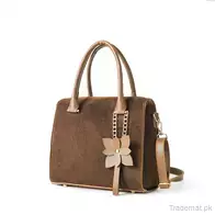 Floweret Shoulder bag Brown (Suede), Shoulder Bags - Trademart.pk