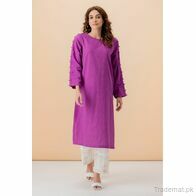 East Line Women Purple Textured  Stitched Kurta, Women Kurtas - Trademart.pk
