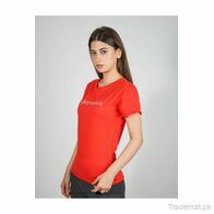 Embroidered Logo T-Shirt - Red, Women T-Shirts - Trademart.pk