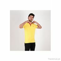 Level Men Yellow Solid Polo T-Shirt, Men T-Shirts - Trademart.pk