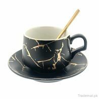 Golden Hand Print Coffee/Tea Mug - Black, Mugs - Trademart.pk