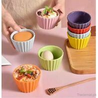Porcelain Glaze Souffle Colors Ramekins - Set Of 06, Bakeware Set - Trademart.pk
