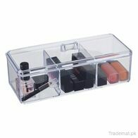 3 Compartment Cosmetics Organiser With Lid, Cosmetics Organizer - Trademart.pk