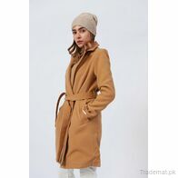 Belted Long Coat, Women Coat - Trademart.pk