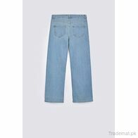Embellished Wide Leg Denim, Women Jeans - Trademart.pk