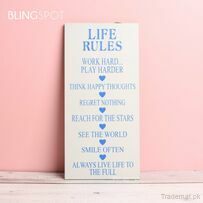 Life Rules - Wall Hanging, Wall Hangings - Trademart.pk