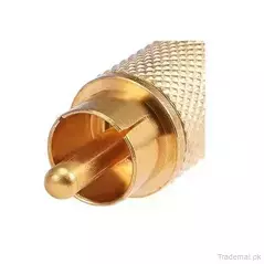 RCA Connector Gold Plated Male Plug Audio Video Adapter Coaxal Cable Metal Connector, Cable Connectors - Jacks - Plugs - Trademart.pk