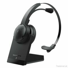 SoundPEATS A7 Headset Bluetooth Wireless with Microphone, QCC3020 Bluetooth 5.0 Headphone Trucker Headset with Mute Mic AI Noise Cancellation 30Hrs Talktime for Home Office Call Center Skype, Bluetooth Earbuds - Trademart.pk