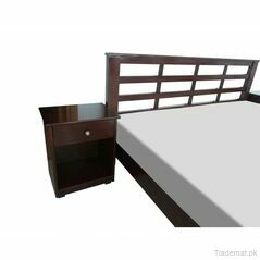 KING SIZE DOUBLE BED PURE WOOD ( HD-BD-008-BROWN), Double Bed - Trademart.pk