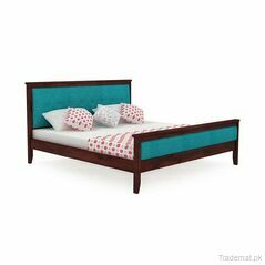 KING SIZE BED WOODEN WITH PADDED HEAD AND FOOT SIDES(HD-BD-010), Double Bed - Trademart.pk