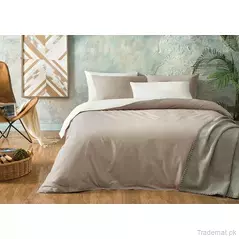Single Size Noah Rnf Duvet Cover Set (Beige-Ecru), Bed Covers - Trademart.pk